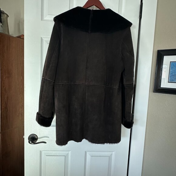 Liz Claiborne Collection Real Suede Coat w/ Faux Shearling Lining – Size 14 – He - Picture 2 of 14